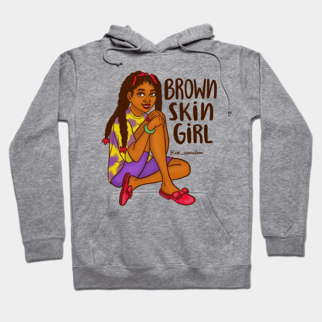 Brown skin girl Hoodie by @isedrawing